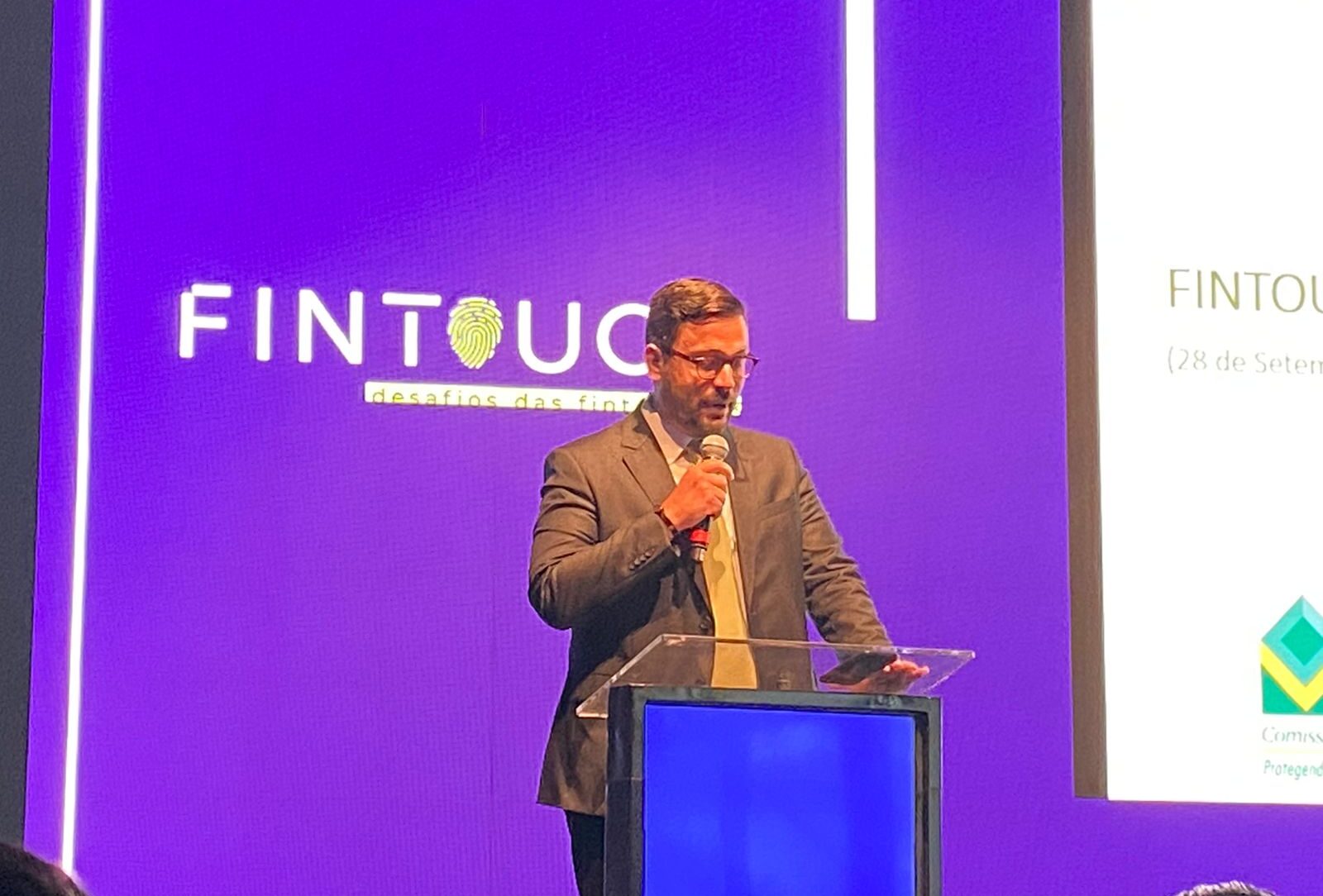 presidente da CVM, durante o Fintouch 22 (Foto cedida por Boanerges Ramos Freire)