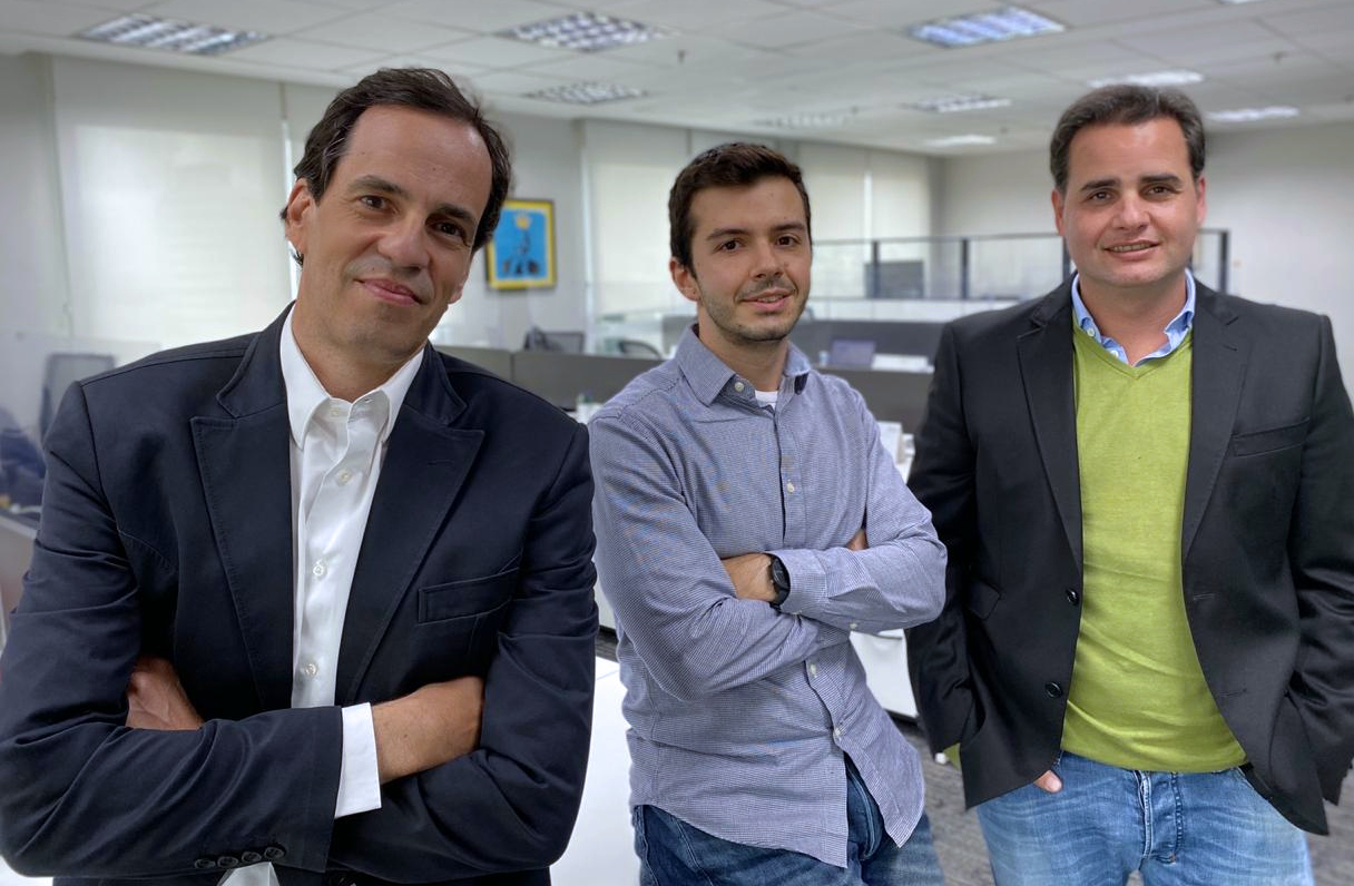 Da esquerda para direita, Marcio Berger, Diego Pereira e Leonardo Coelho, sócios-fundadores da Peak (Divulgação)