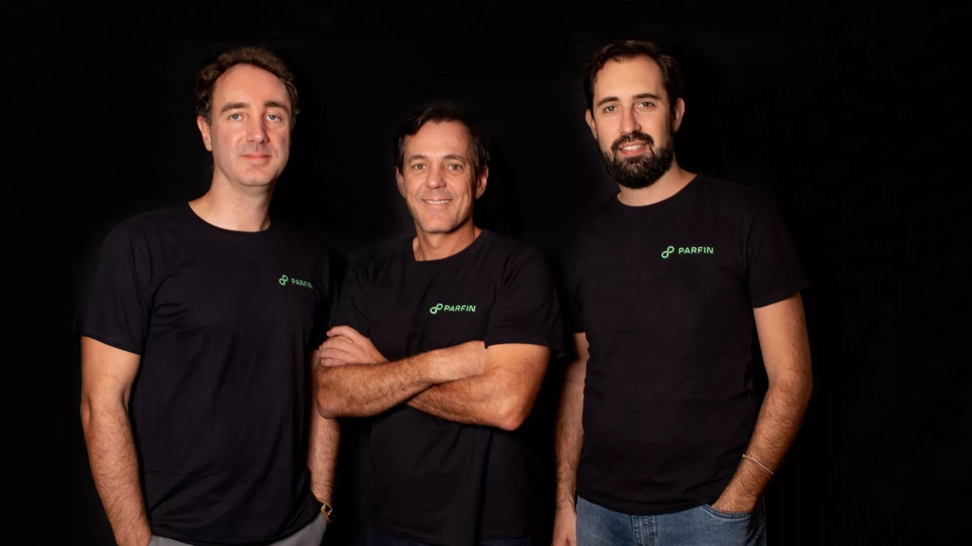 Alex Buelau, Marcos Viriato e Cristian Bohn, fundadores da Parfin