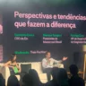 executivos da Visa Mastercard e Elo em evento da Adyen