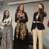 Da esquerda para direita, em pé: Thaís Carneiro, Patrícia Chioda, Kaliane Abreu, Thalita Meira e Alessandra Lenzi