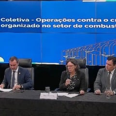 Coletiva de imprensa sobre crime organizado no setor de combustíveis | Image: print de tela