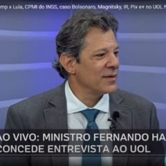Fernando Haddad, ministro da Fazenda, em entrevista ao site 'UOL' dia 27/8 | Imagem: print de tela