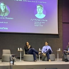 Glaucia Rosalen/Microsoft Brasil, Rafael d'Ávila/Google Cloud e Alexandre Versignassi/InvestNews | Imagem: Danylo Martins