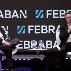 Valdir Assef/Febraban (esq.) e Eduardo Guerrero/Caixa  | Imagem: print de tela