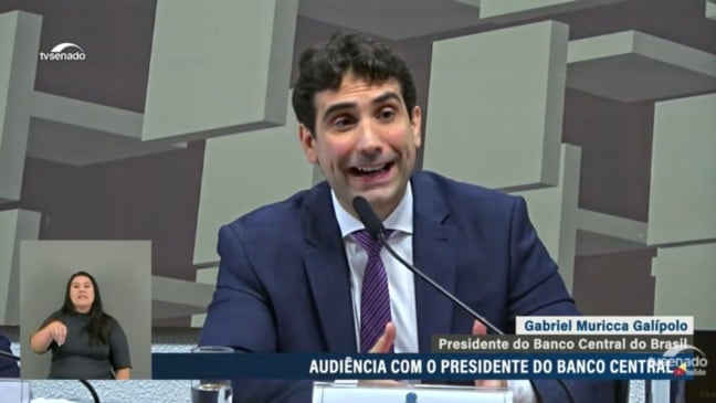 Gabriel Galípolo/Banco Central | Imagem: print de tela
