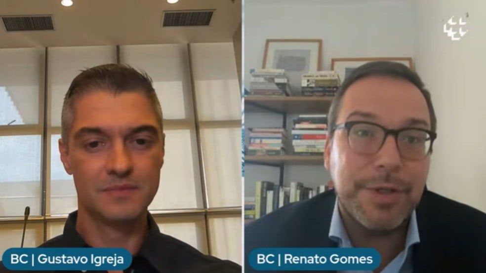 Renato Gomes, diretor do Banco Central, na LiveBC | Imagem: print de tela